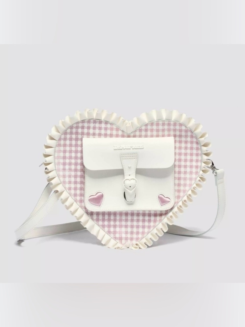Dr. Martens FRILLED GINGHAM LEATHER HEART BACKPACK